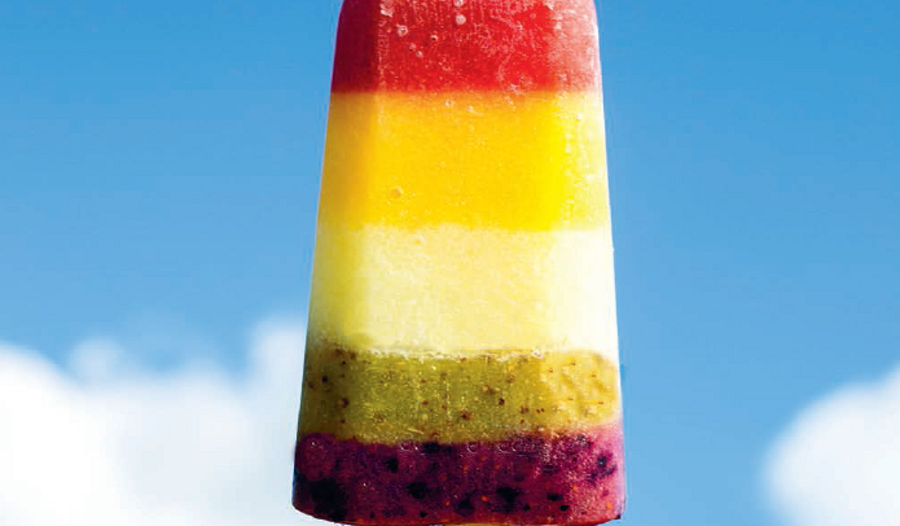 Refreshing Rainbow Coconut Ice Lollies: Naturally Sweet Fruit Purees